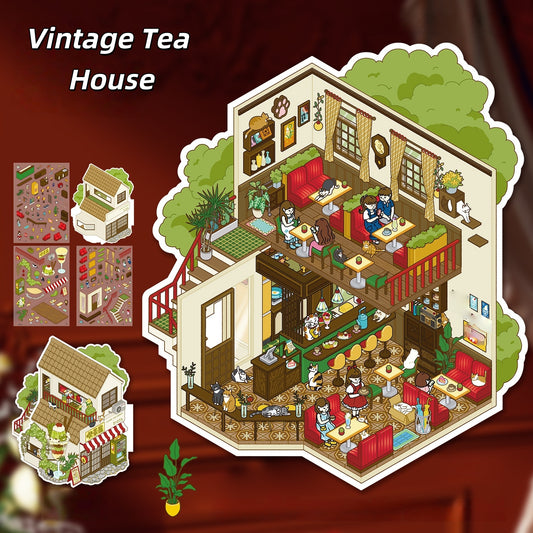 Dream House 3D Sticker | 2 Cute Miniature Scenes