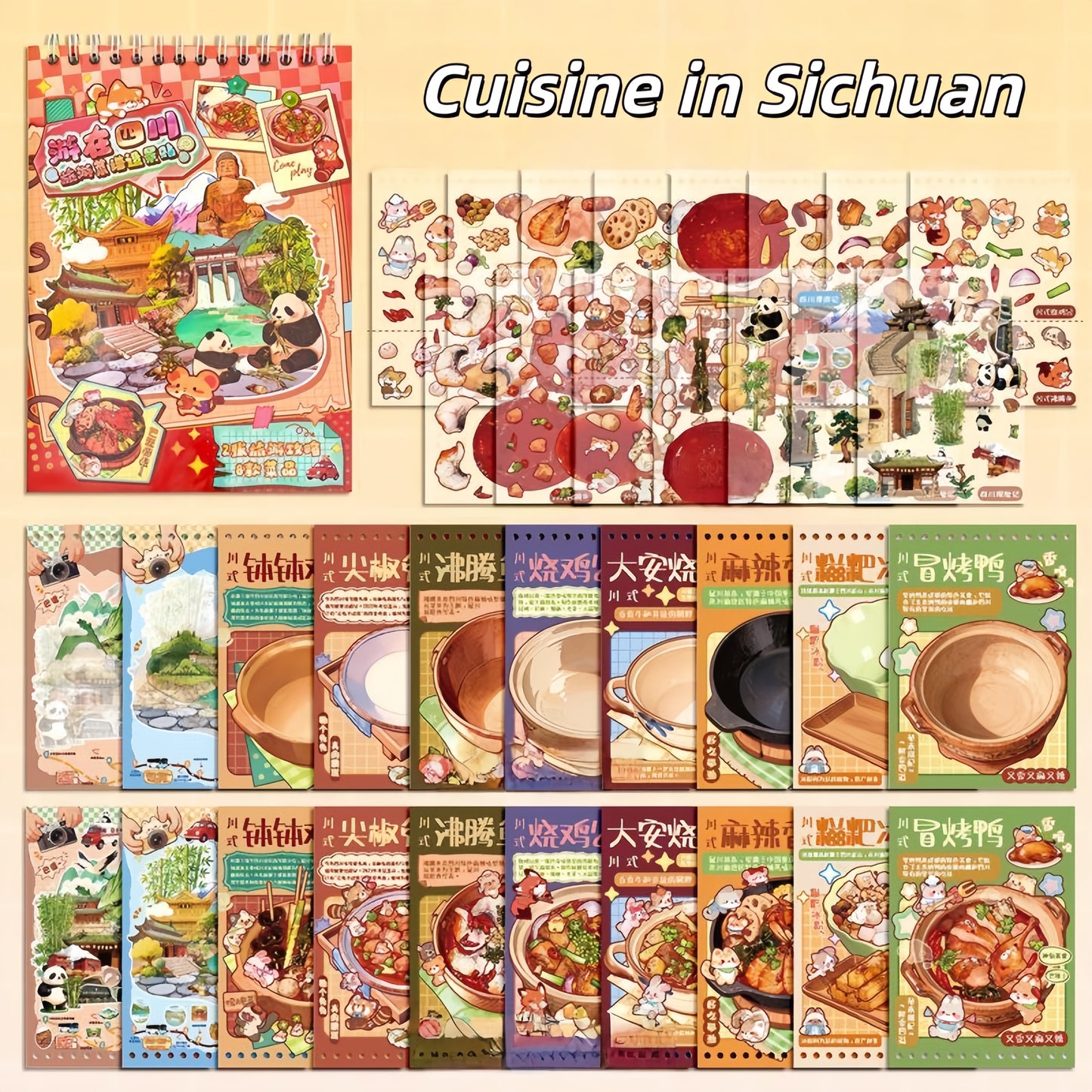 Foodie Travel 3D Sticker Book