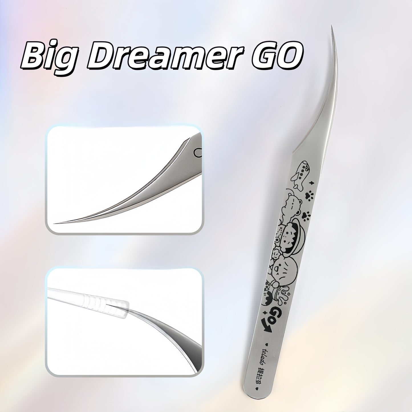 Professional Sticker Dolphin Tweezers