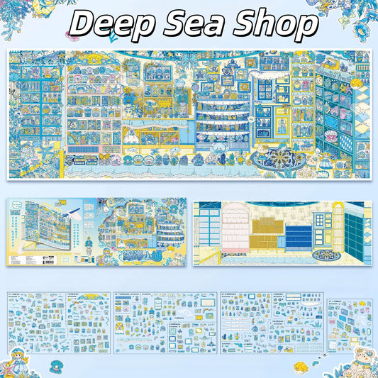 Memory Shop 3D Sticker | 2 Cute Miniature Scenes
