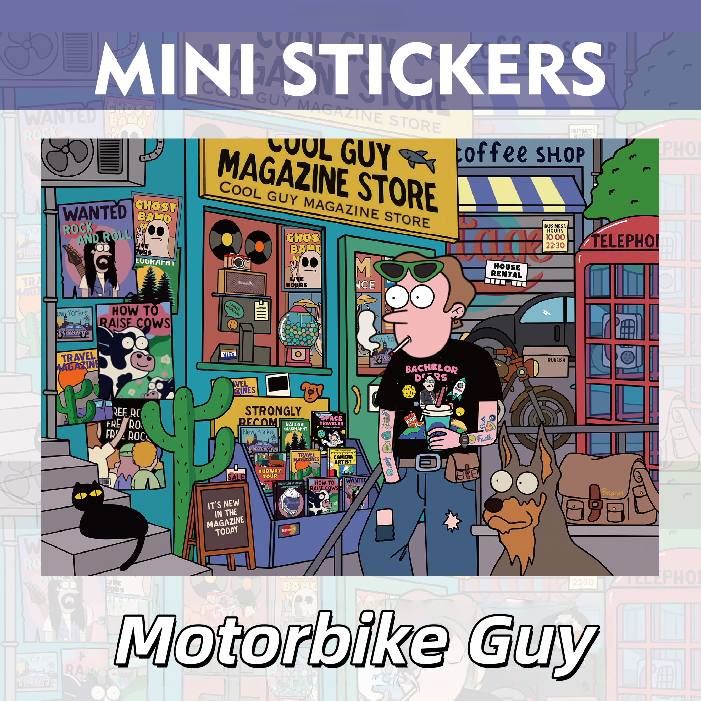 American Retro 3D Sticker | 4 Cute Miniature Scenes