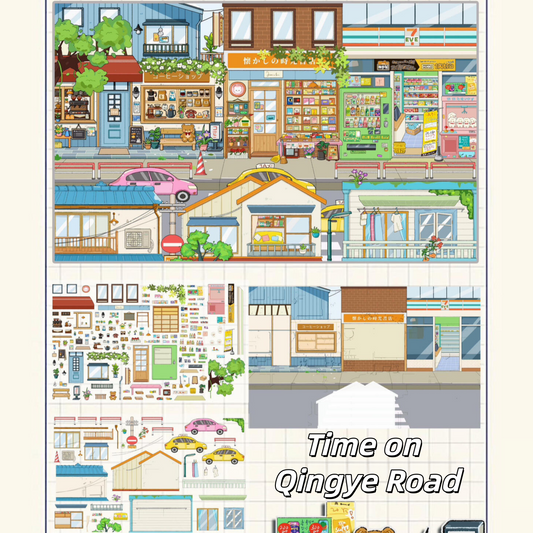 Small Town Chronicles 3D Sticker | 3 Cute Miniature Scenes