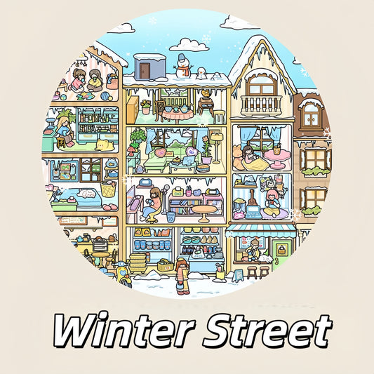 Street Corner 3D Sticker | 2 Cute Miniature Scenes