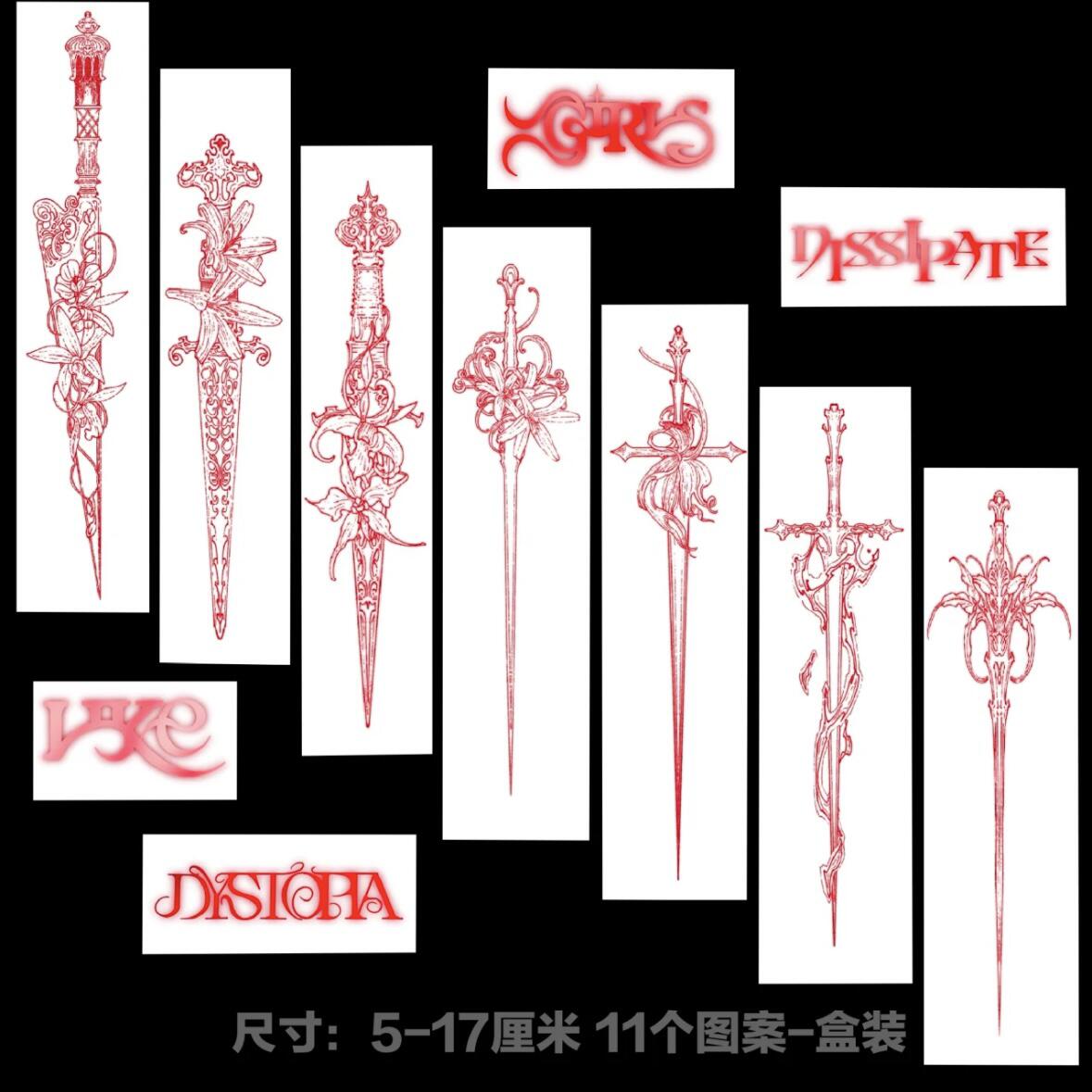 Rosethorn Ritual Temporary Tattoo