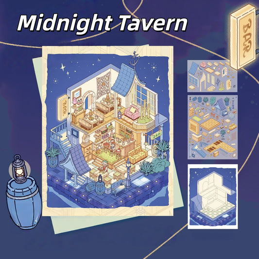 The Journey on Dream Island 3D Sticker | 4 Cute Miniature Scenes