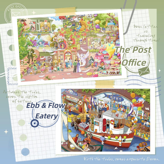 The Stamp & The Spoon 3D Sticker | 2 Cute Miniature Scenes