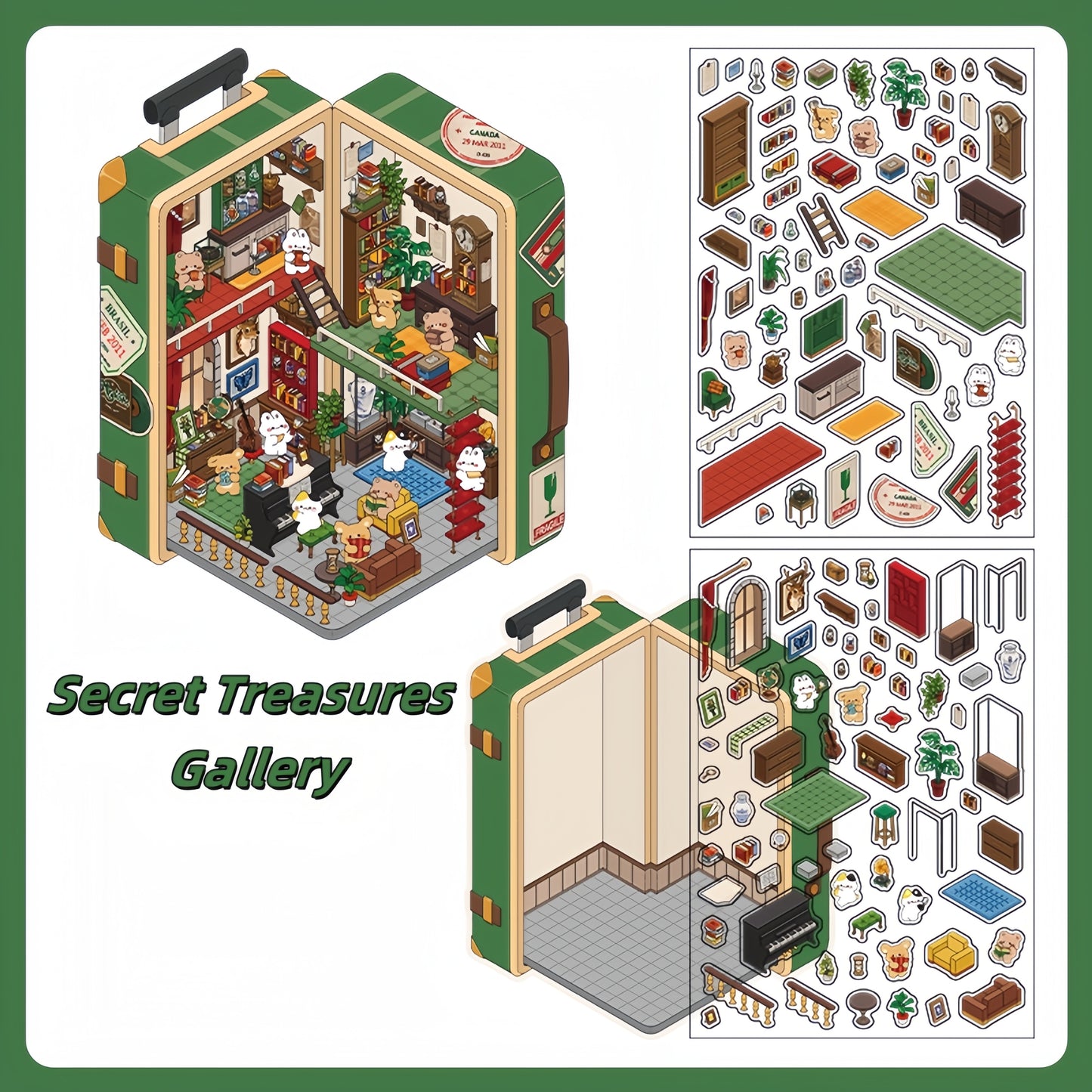Fairytale Bazaar 3D Sticker | 4 Cute Miniature Sticker