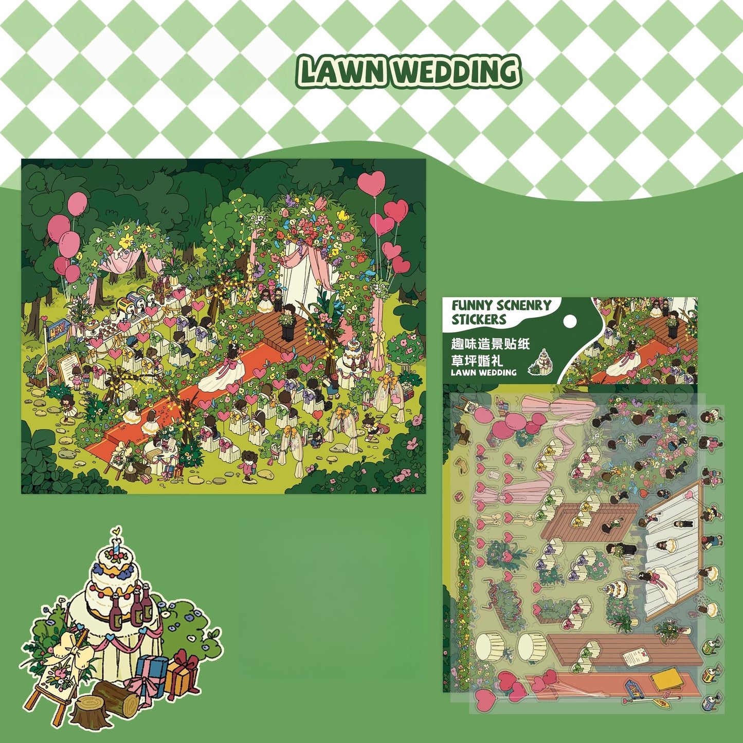 Dreamy Hideouts 3D Sticker | 4 Cute Miniature Scenes