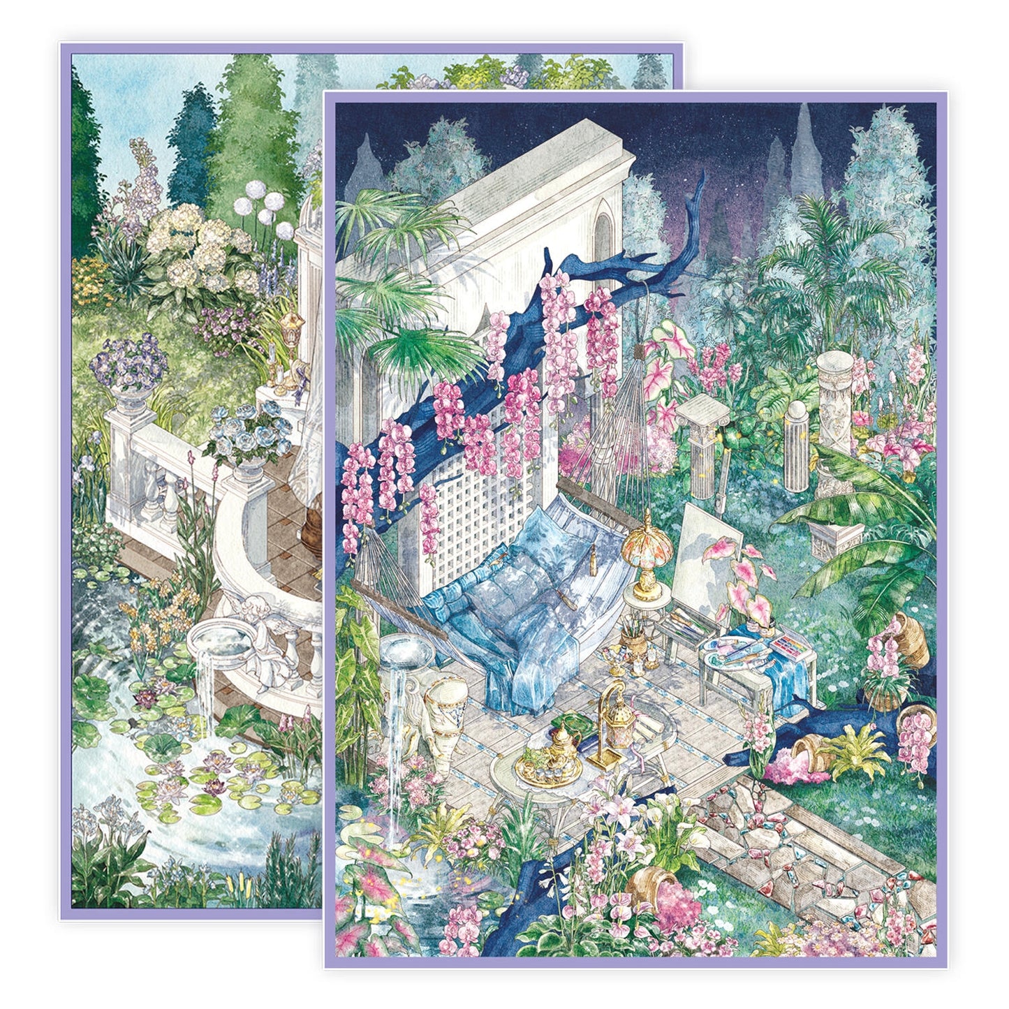 Fragrant Paths 3D Sticker | 2 Cute Miniature Scenes