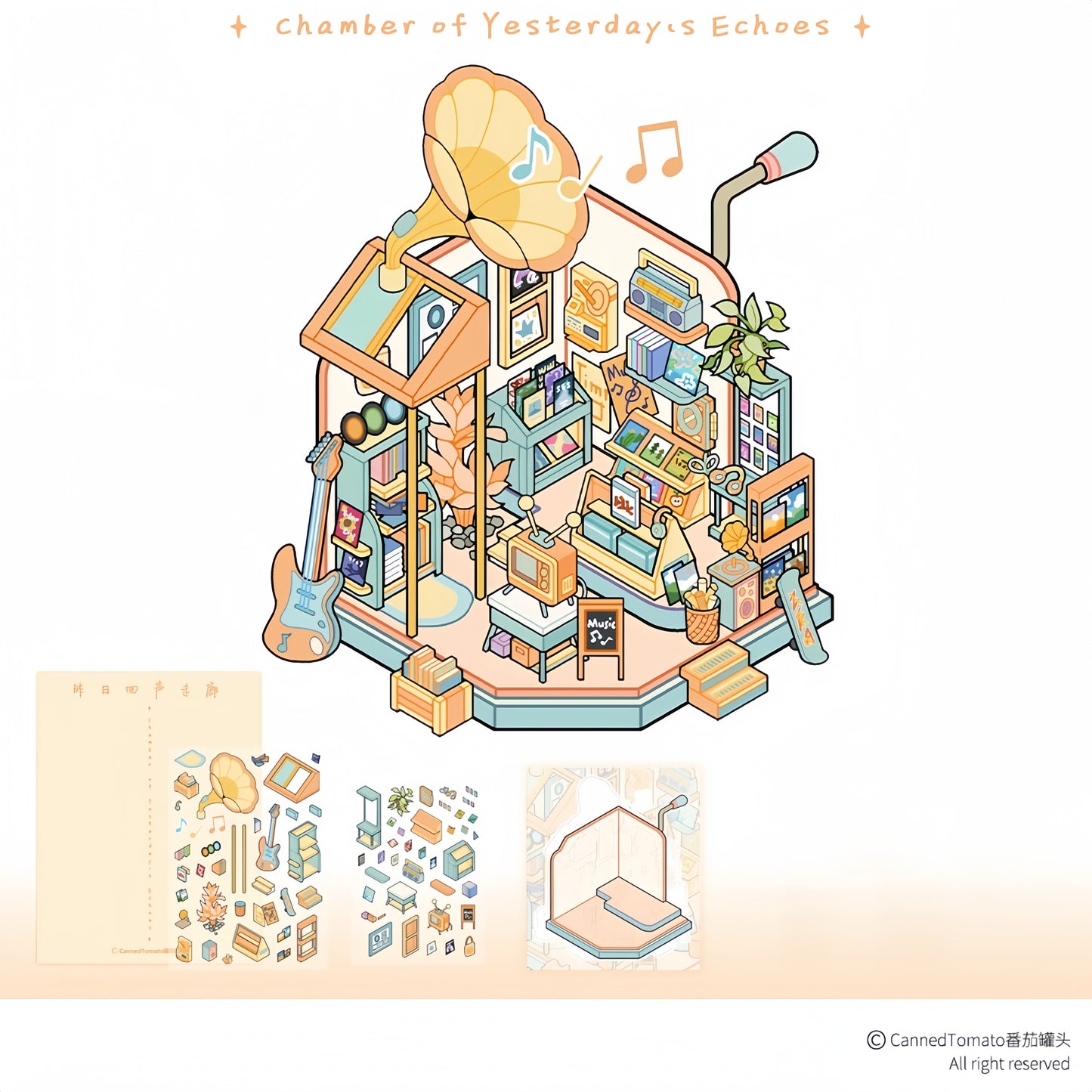 Street Corner 3D Sticker | 3 Cute Miniature Scenes