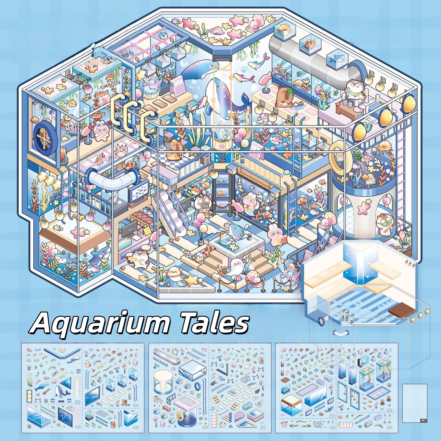 Leisure Daily 3D Sticker | 2 Cute Miniature Scenes