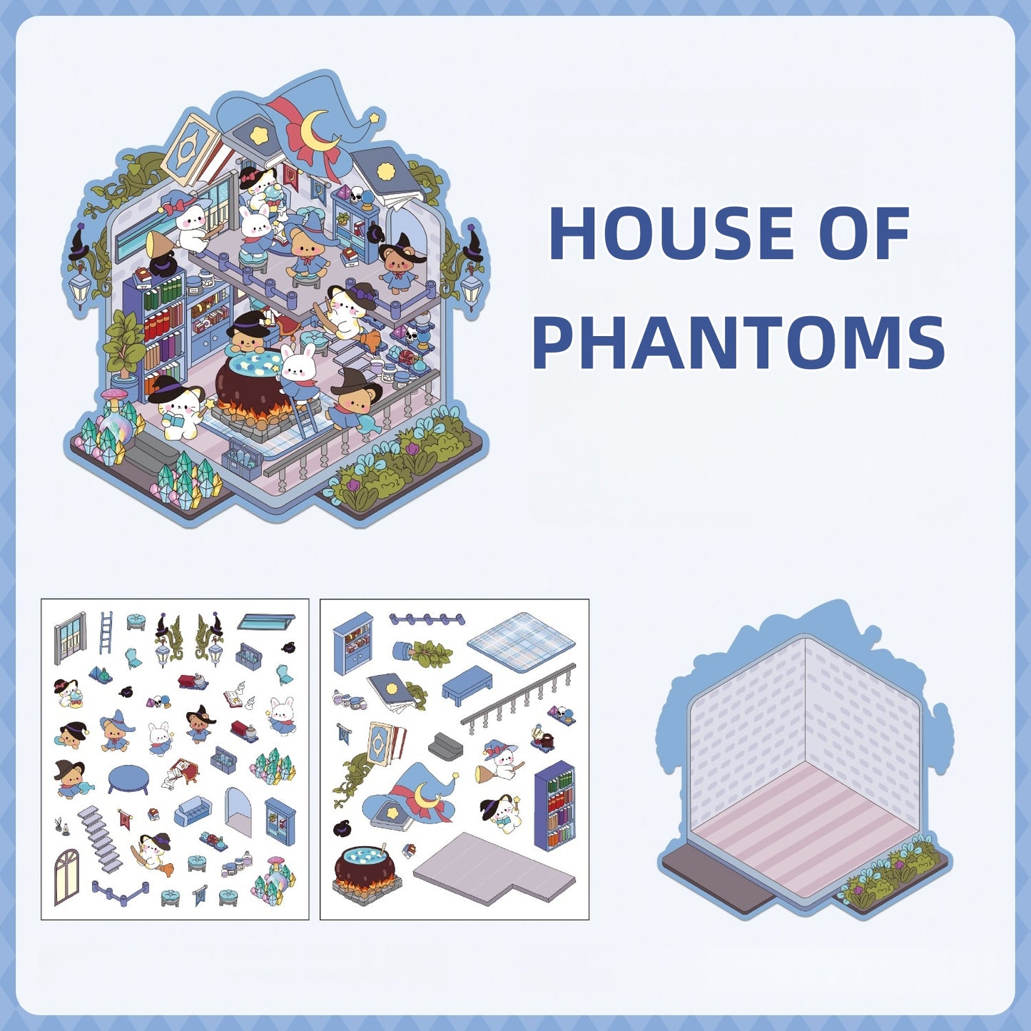 Whimsical Life 3D Sticker | 4 Cute Miniature Scenes