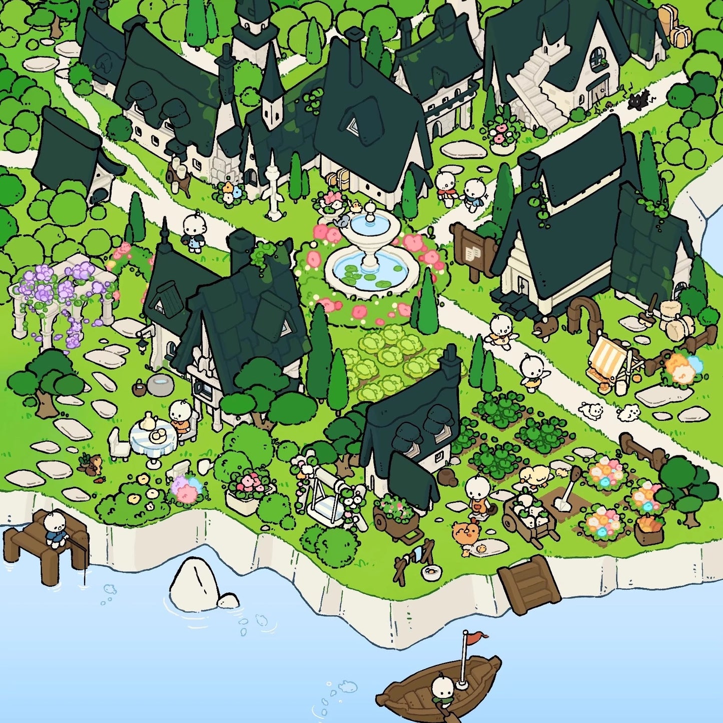 Whimsical Life 3D Sticker | 2 Cute Miniature Scenes