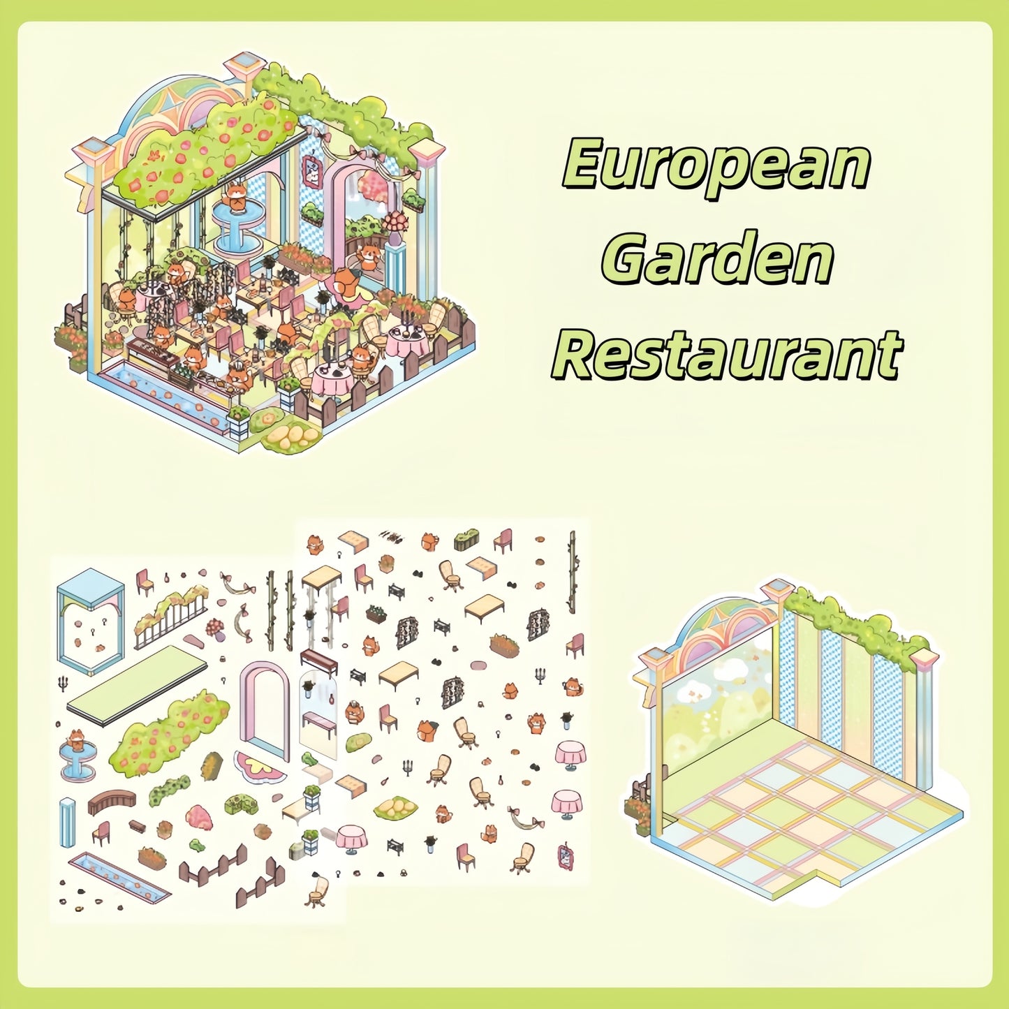 Dream Store 3D Sticker | 4 Cute Miniature Scenes