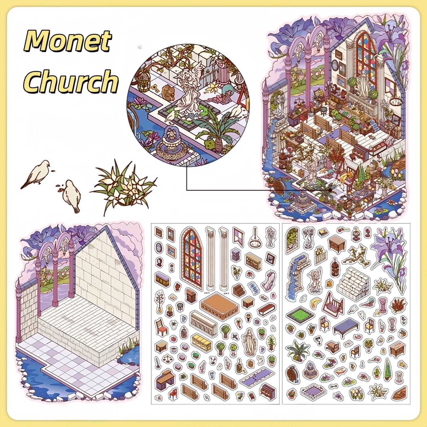 Little Corner 3D Sticker | 4 Cute Miniature Scenes