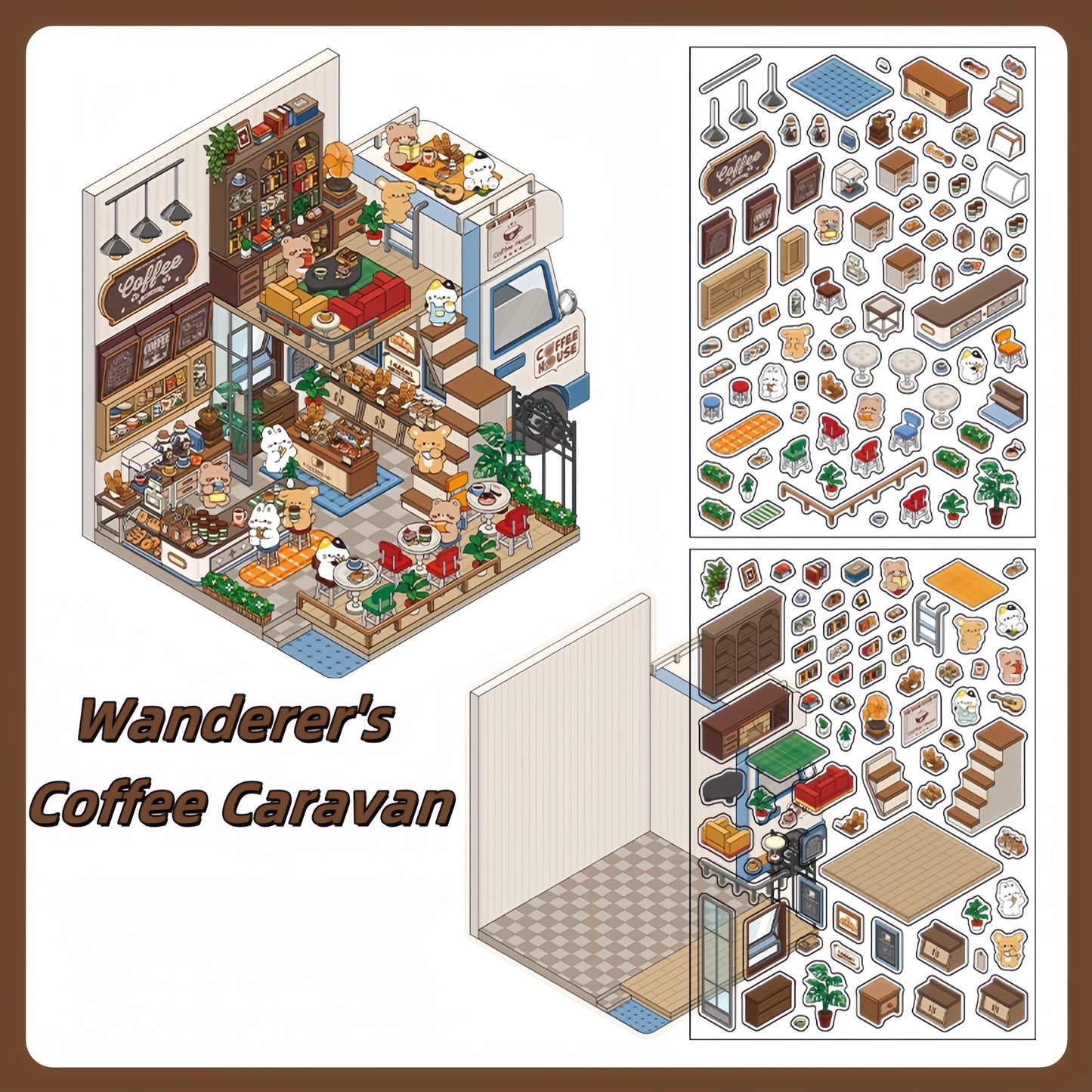Fairytale Bazaar 3D Sticker | 4 Cute Miniature Sticker