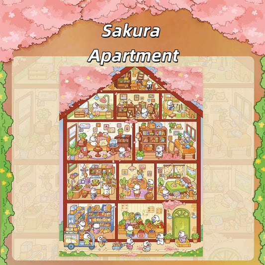 Fantasy Apartment 3D Sticker | 2 Cute Miniature Scenes