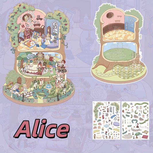 Fairy Tales Cottage 3D Sticker | 5 Cute Miniature Scenes