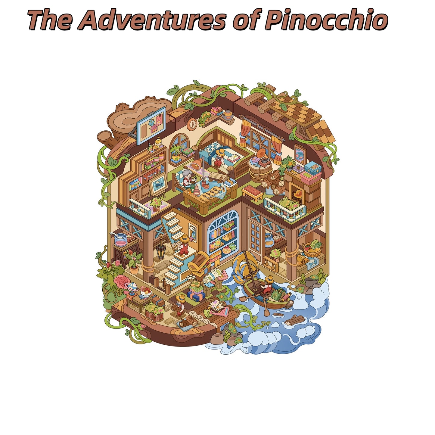 Fairyland 3D Sticker | 4 Cute Miniature Scenes