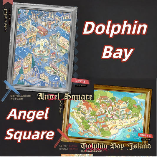 Fantasy Streetscape 3D Sticker | 2 Cute Miniature Scenes