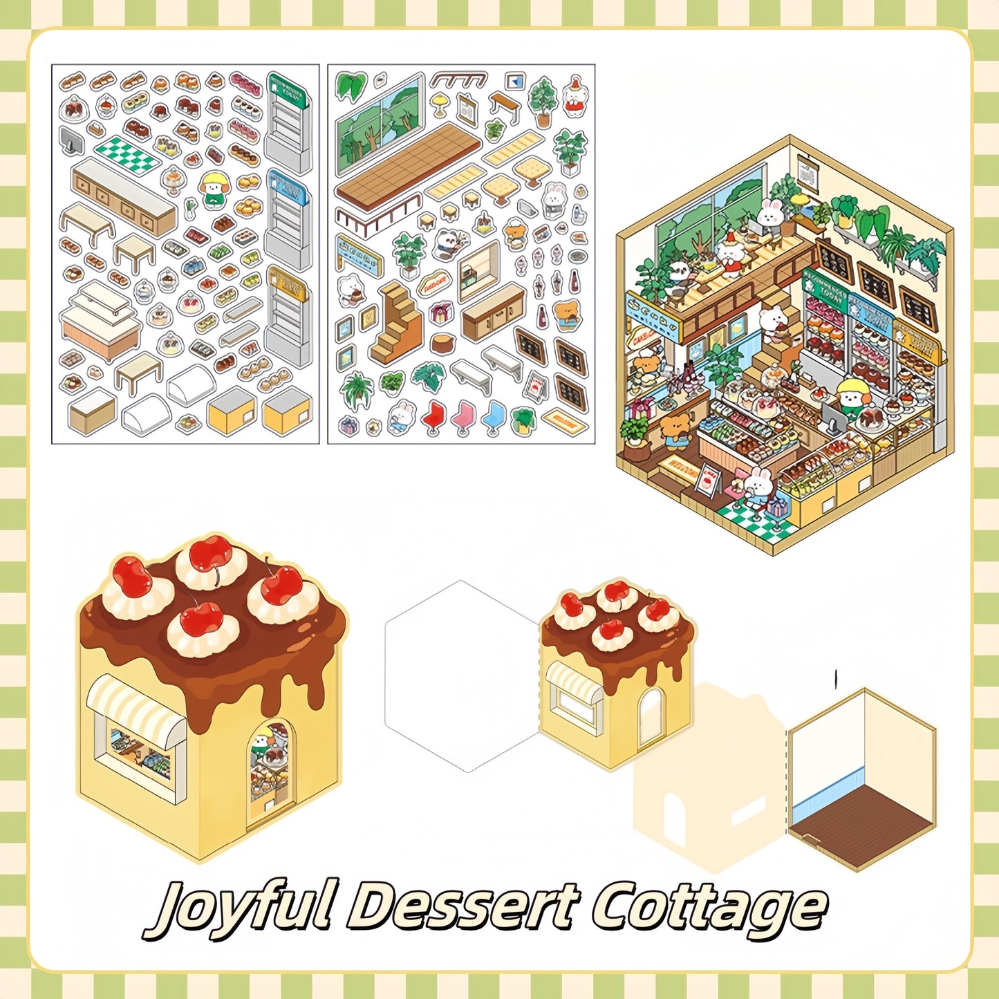 Fairytale Bazaar 3D Sticker | 4 Cute Miniature Scenes