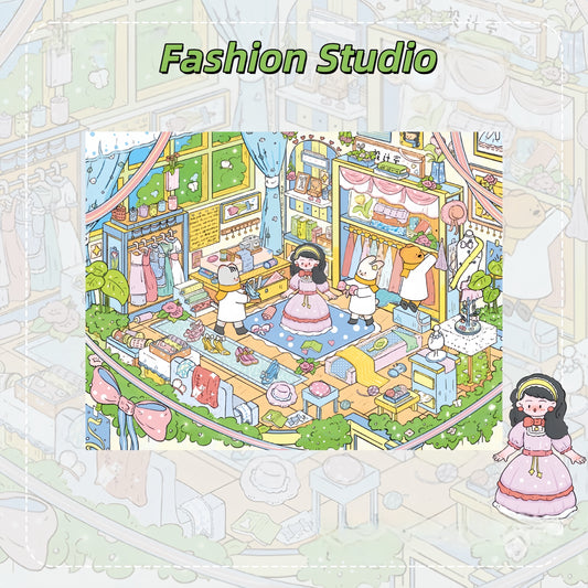 Dream House 3D Sticker | 2 Cute Miniature Scenes