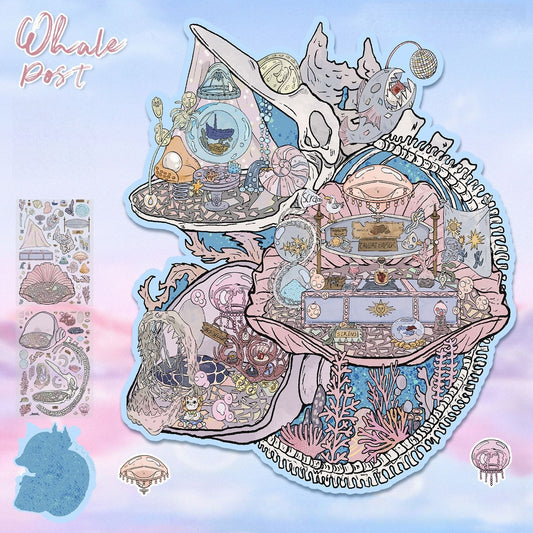 Dreamy Critter Cottage 3D Sticker | 2 Cute Miniature Scenes