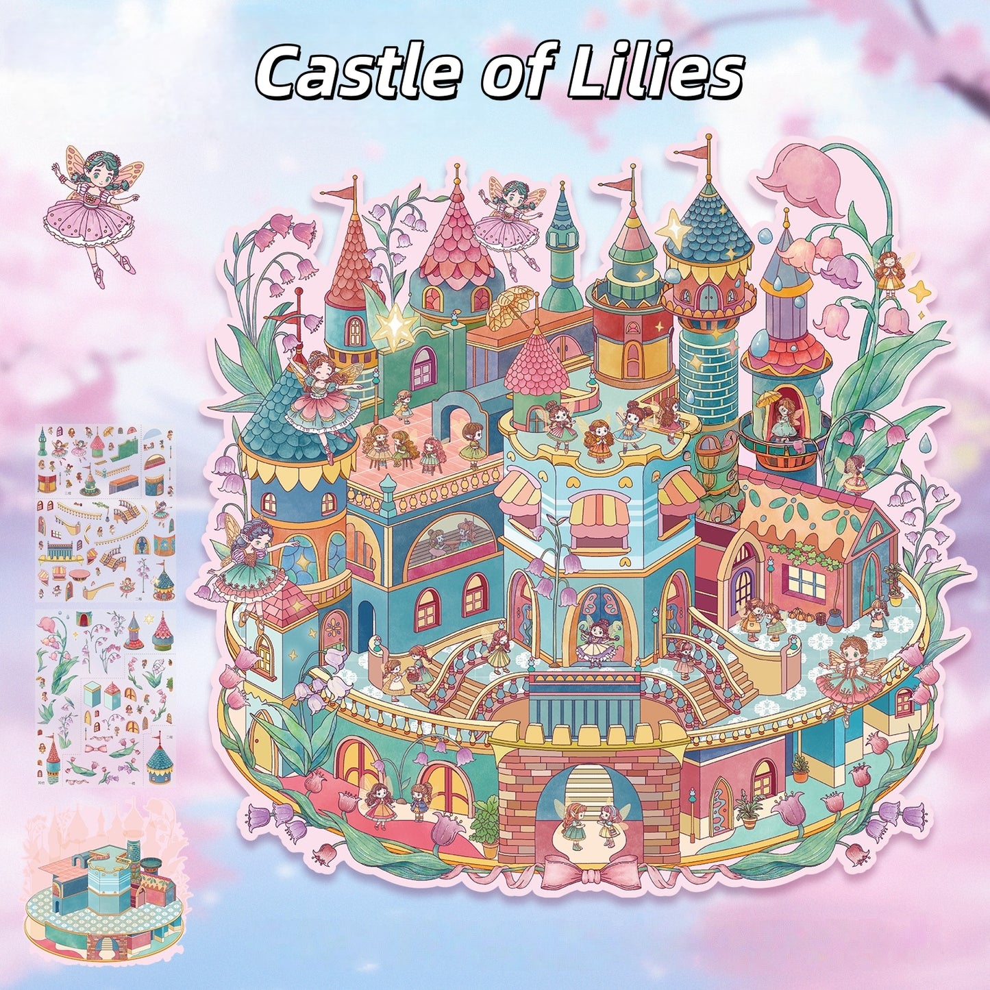 Dream House 3D Sticker | 2 Cute Miniature Scenes