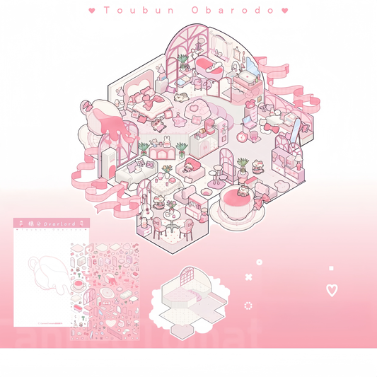 Dream House 3D Sticker | 5 Cute Miniature Scenes