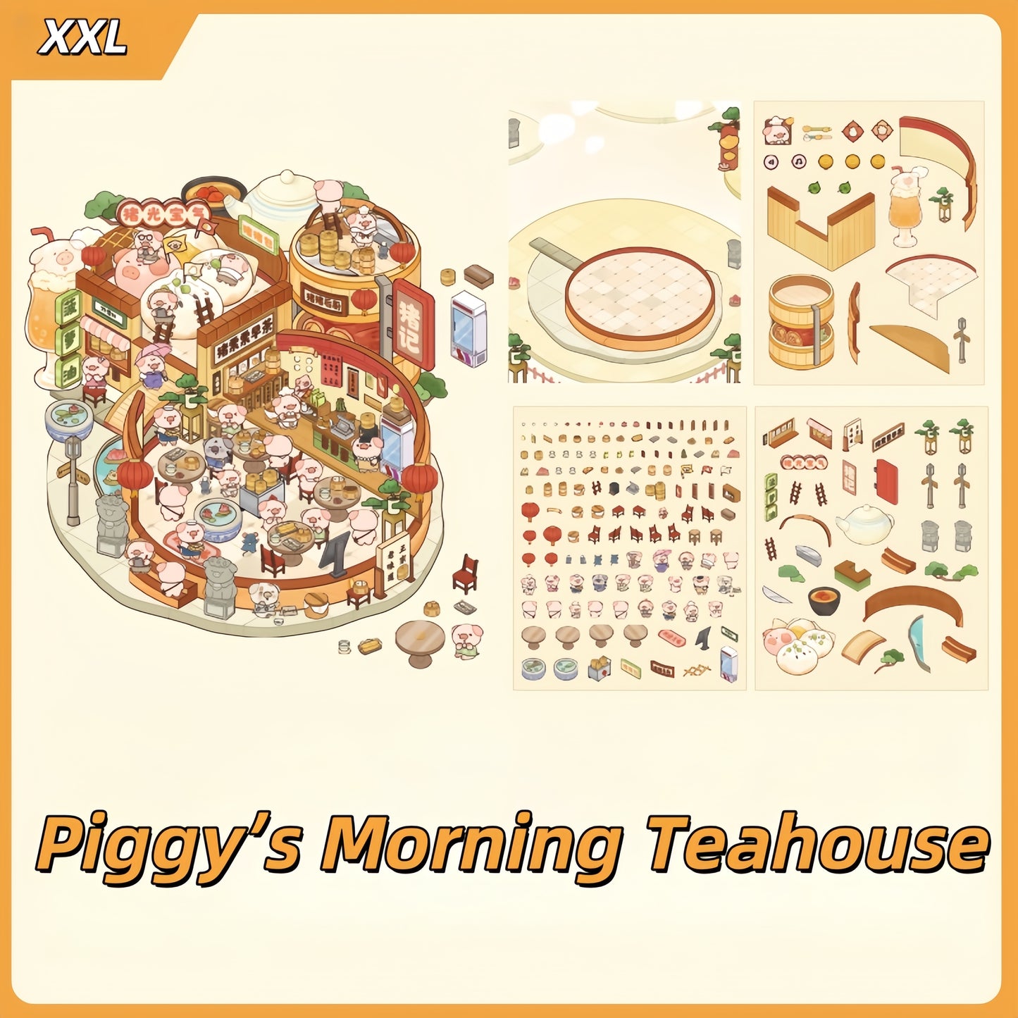 Simulation Management 3D Sticker | 4 Cute Miniature Scenes