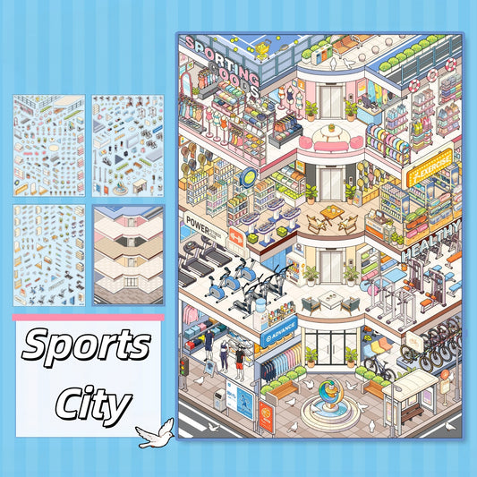 Wonder Space 3D Sticker | 2 Cute Miniature Scenes