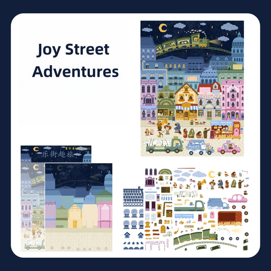 Wonder Street 3D Sticker | 2 Cute Miniature Scenes