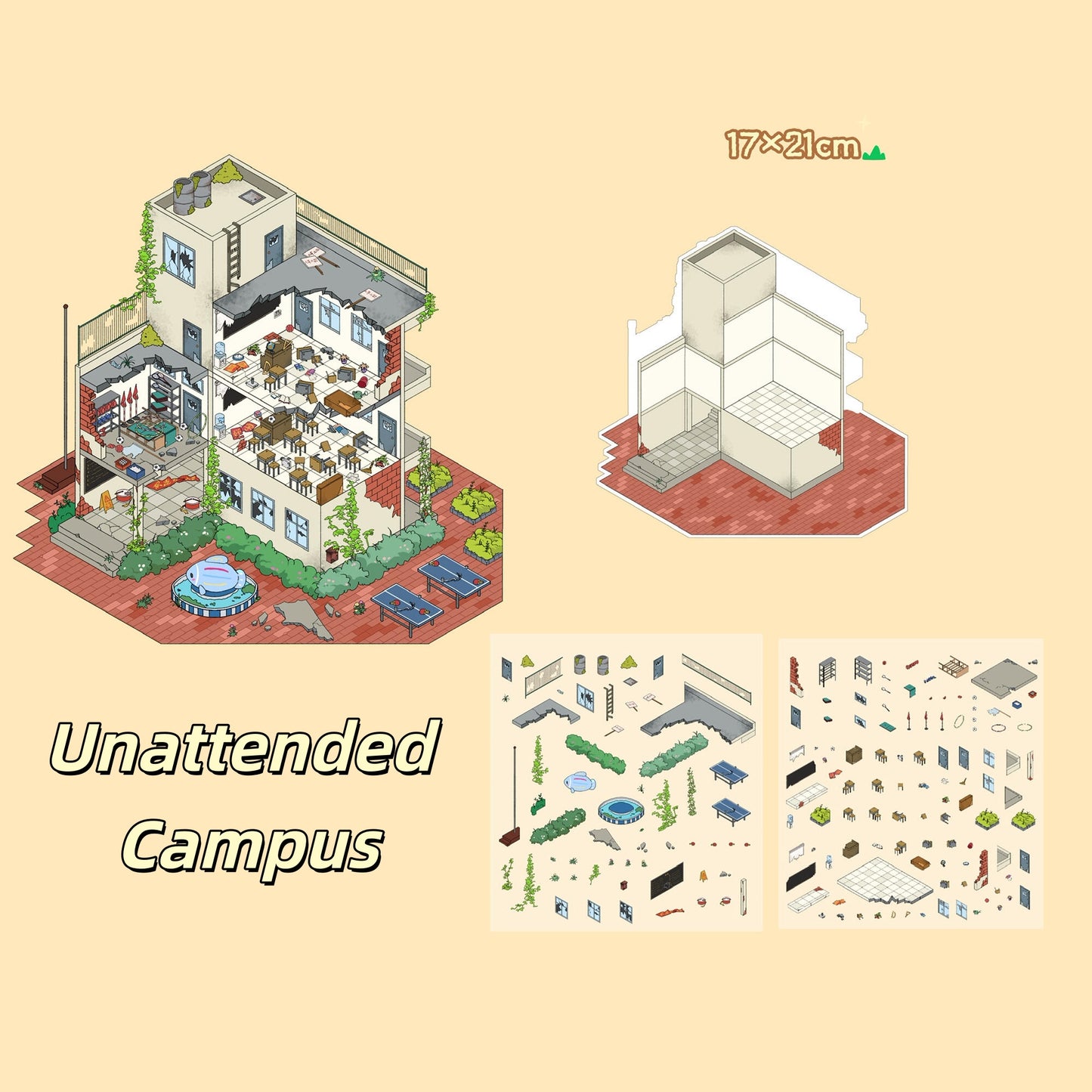 The Tapestry of Life 3D Sticker | 7 Cute Miniature Scenes