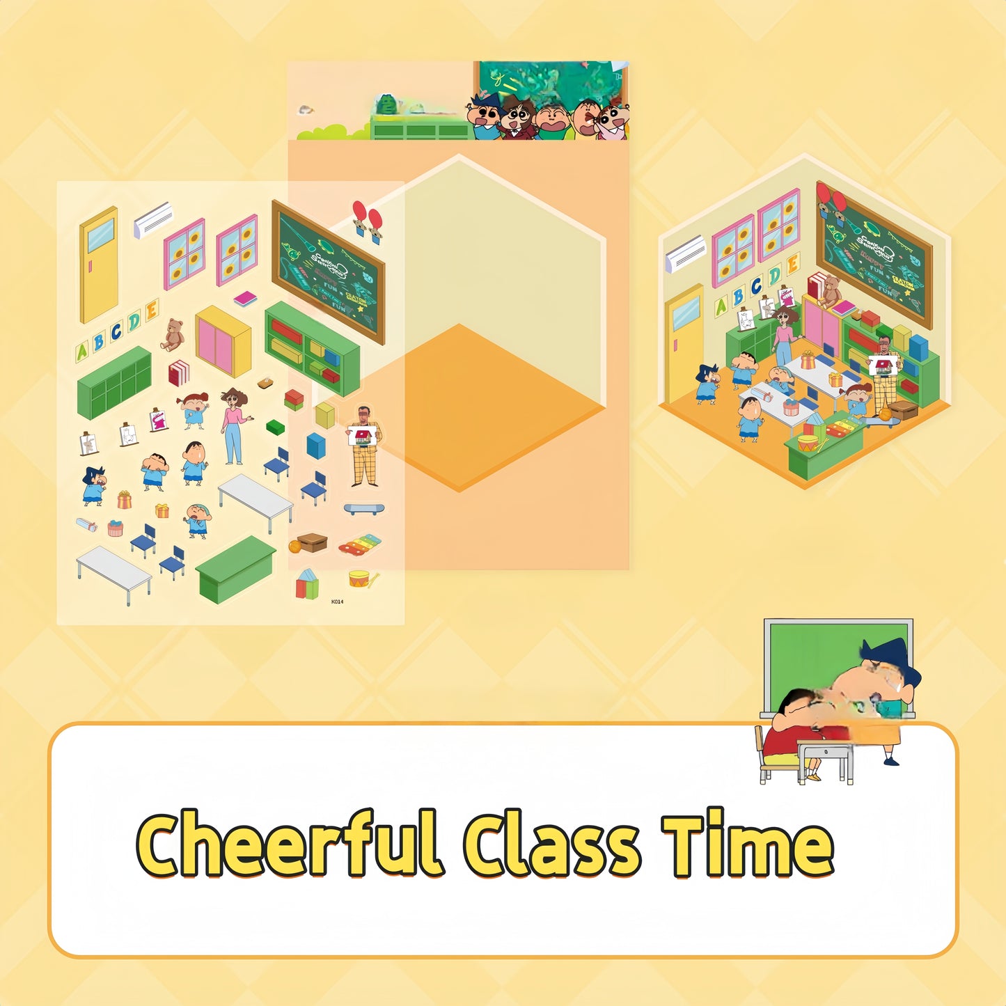 Shin-chan’s Colorful Days 3D Sticker | 8 Cute Miniature Scenes