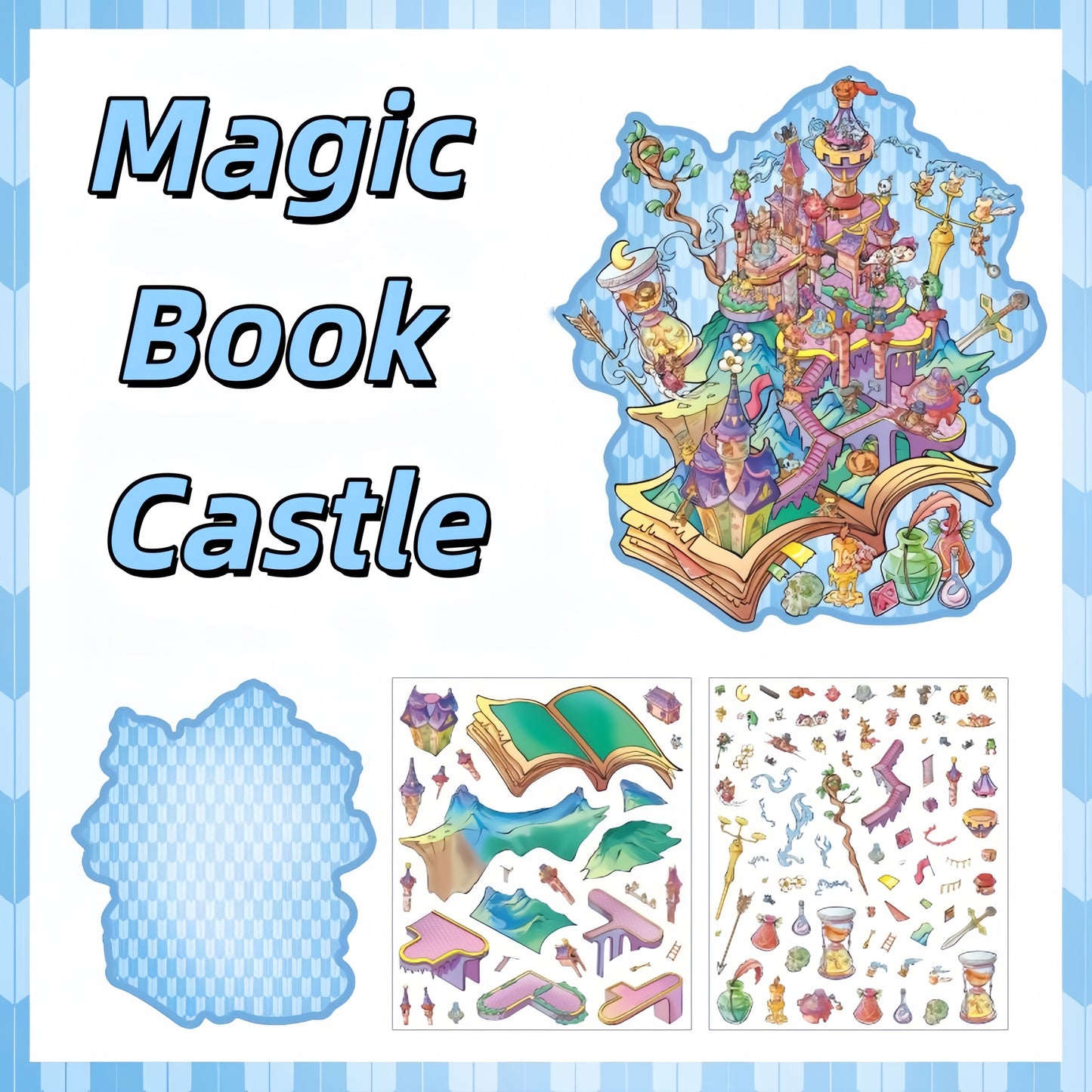 Magic World 3D Sticker | 4 Cute Miniature Scenes