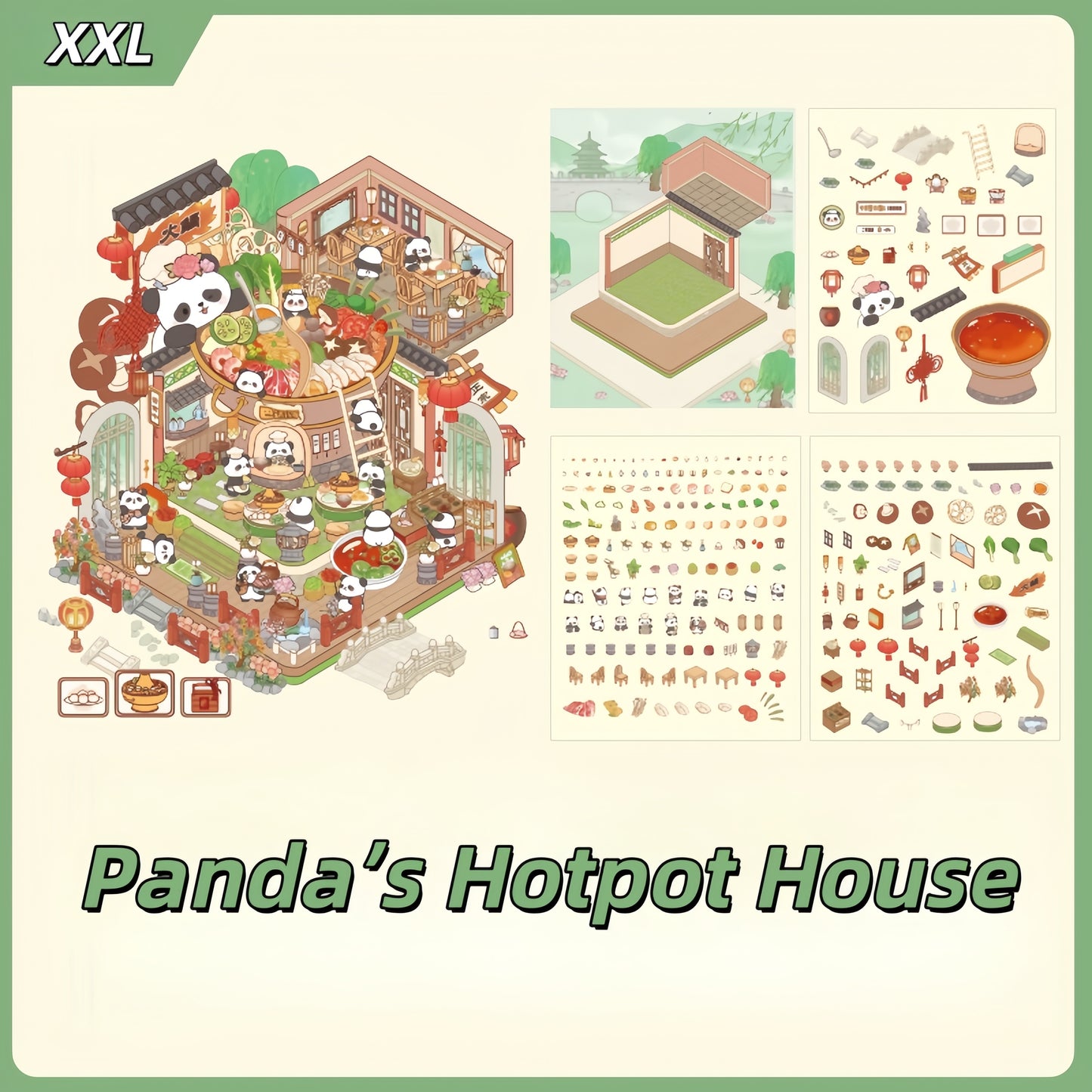 Simulation Management 3D Sticker | 4 Cute Miniature Scenes