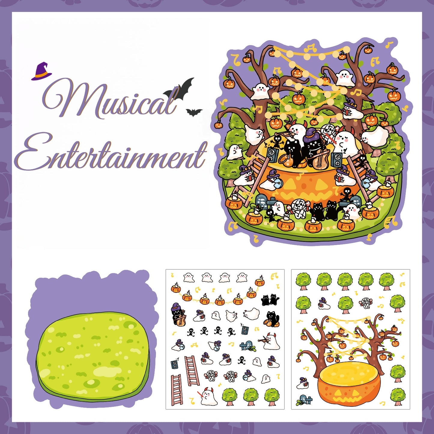 Halloween Limited Edition 3D Sticker | 4 Cute Miniature Scenes