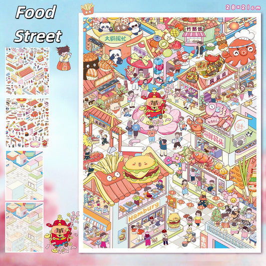 Leisure Daily 3D Sticker | 2 Cute Miniature Scenes