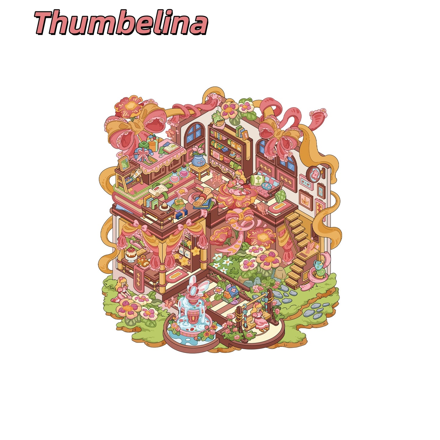 Fairyland 3D Sticker | 4 Cute Miniature Scenes