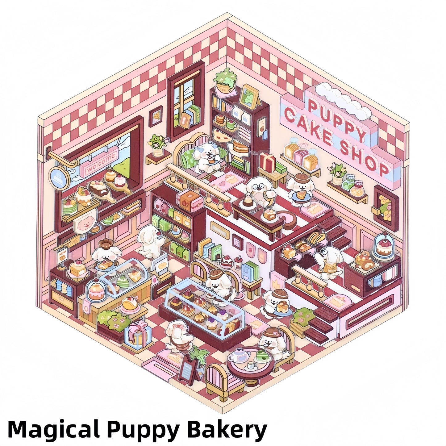 Magical Realm 3D Sticker | 4 Cute Miniature Scenes
