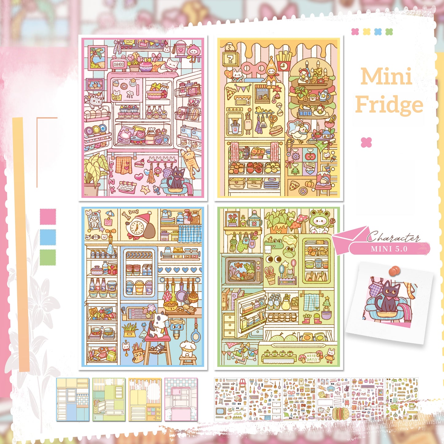 Paper Space Mini 3D Sticker | 5 Cute Miniature Scenes