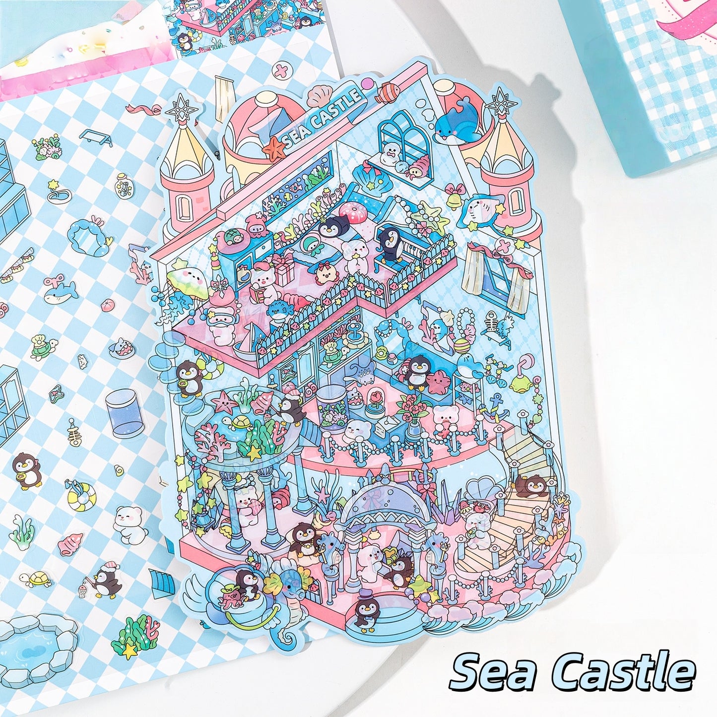 MiniVerse Mansion 3D Sticker | 4 Cute Miniature Scenes