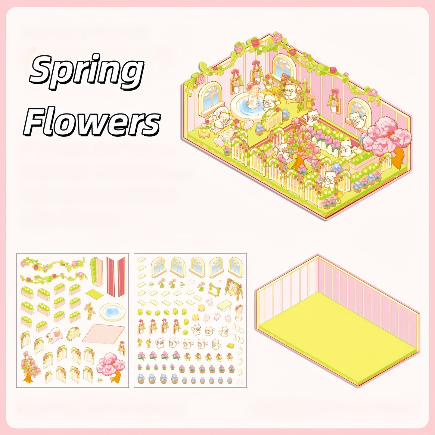 Fantasy Seasons 3D Sticker | 4 Cute Miniature Scenes