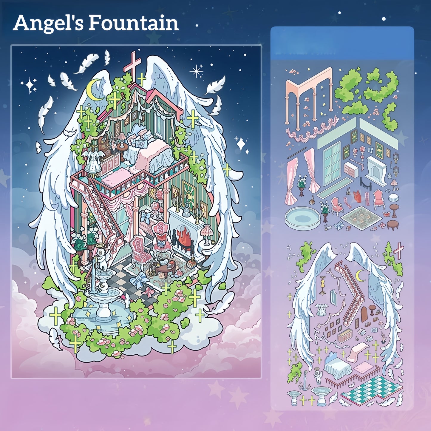 Mystic World Adventure  3D Sticker | 4 Cute Miniature Scenes