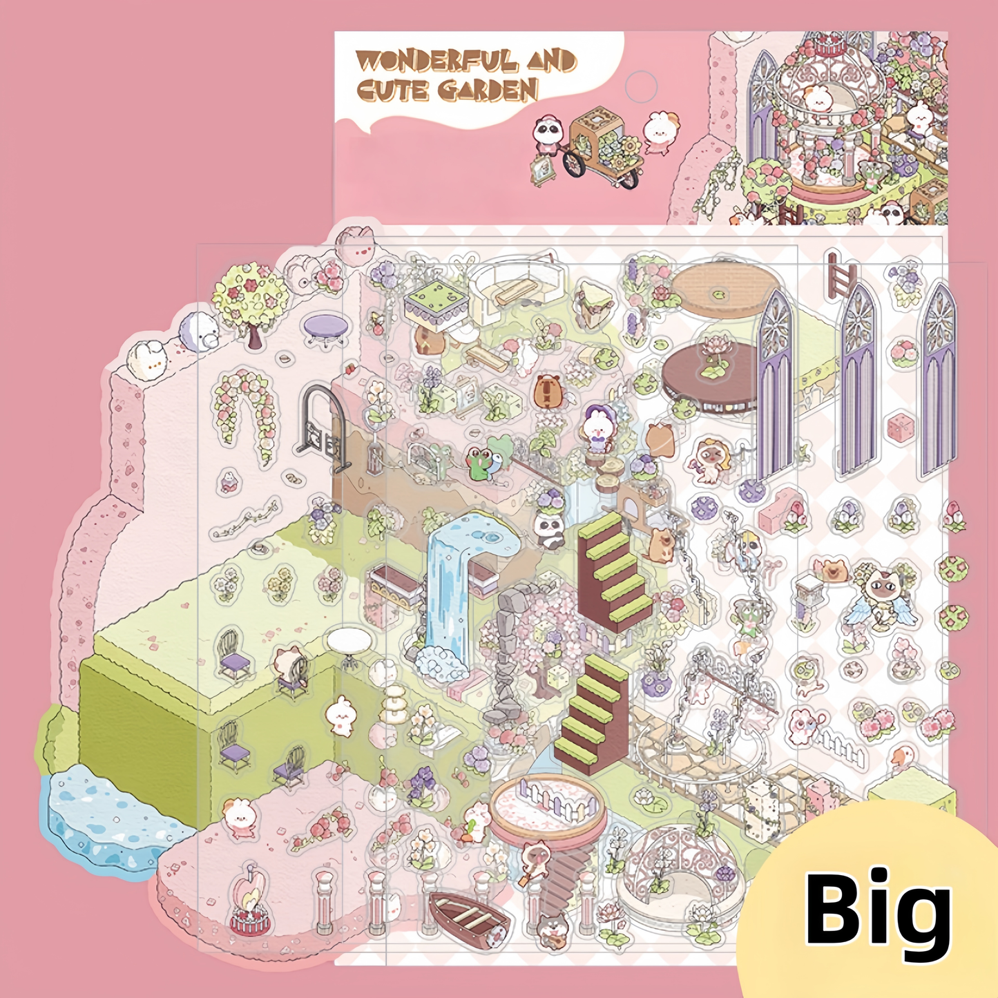 Wonderland Tales 3D Sticker | 4 Cute Miniature Scenes
