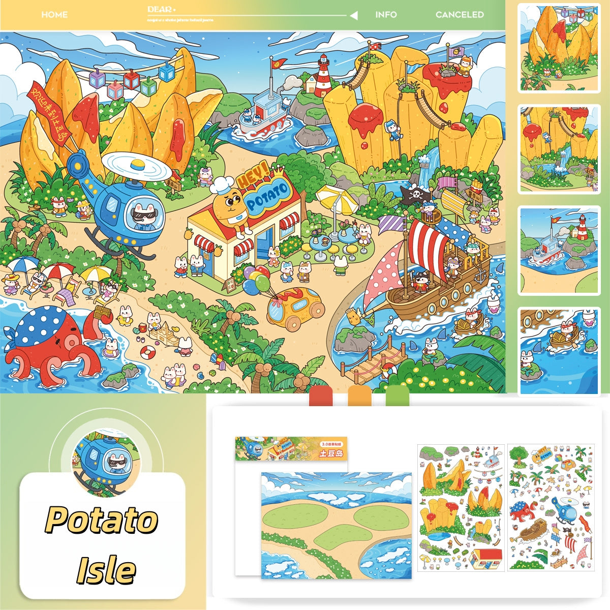 Paperfairy Tales 3D Sticker | 4 Cute Miniature Scenes