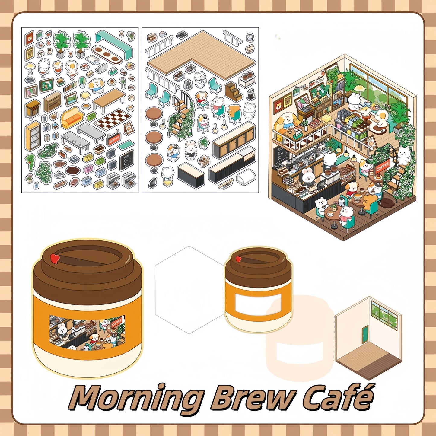 Fairytale Bazaar 3D Sticker | 4 Cute Miniature Scenes