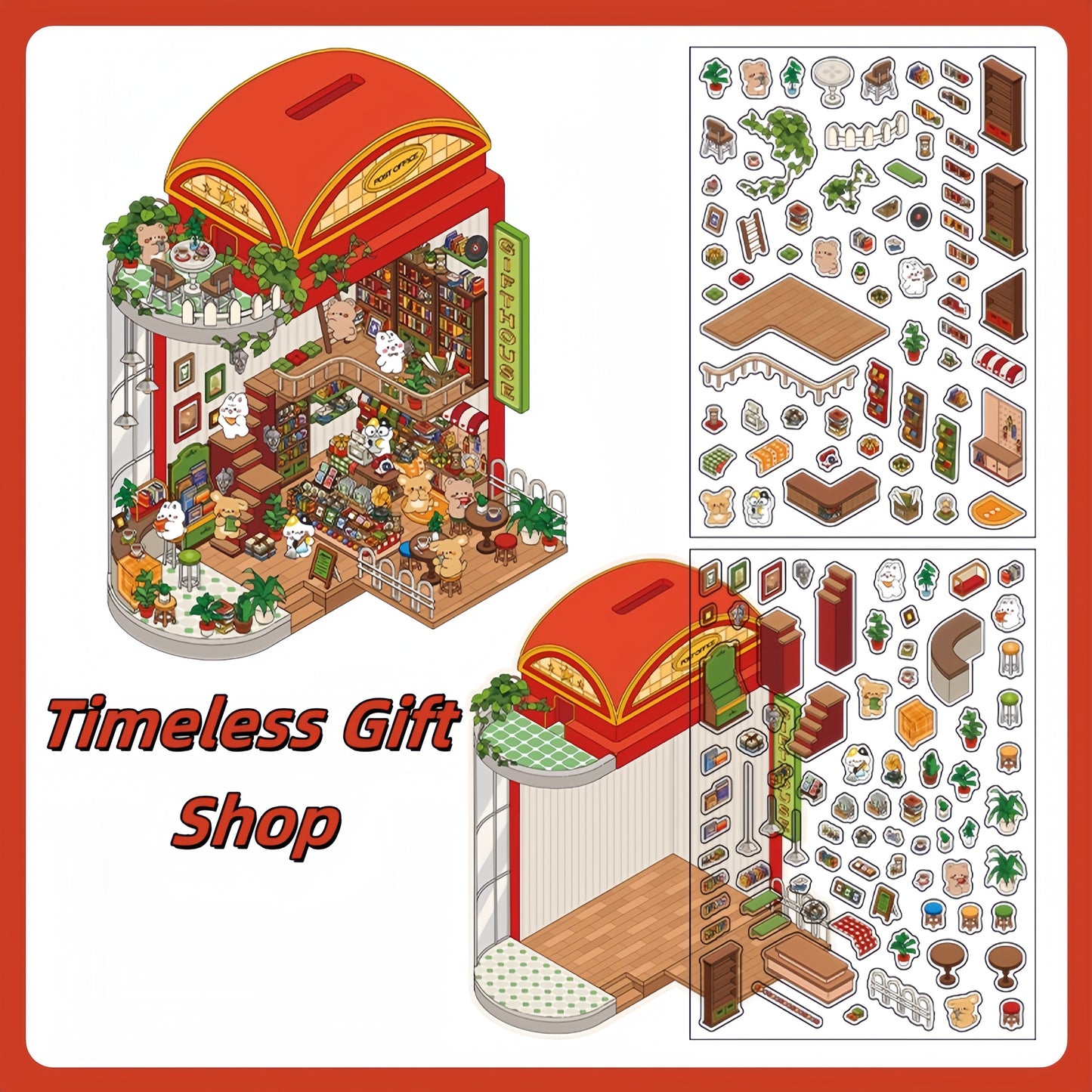 Fairytale Bazaar 3D Sticker | 4 Cute Miniature Sticker