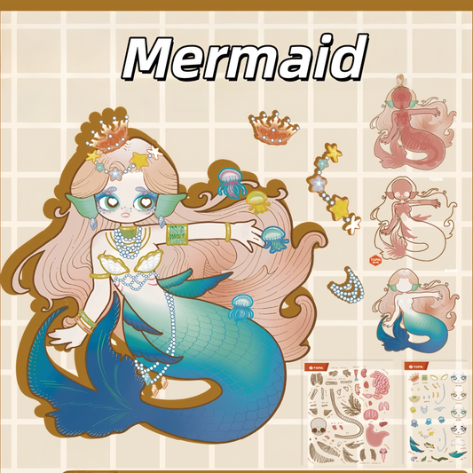 Cute Animal Anatomy 3D Sticker | 4 Cute Miniature Scenes