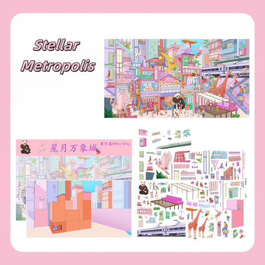 Realms of Life 3D Sticker | 2 Cute Miniature Scenes